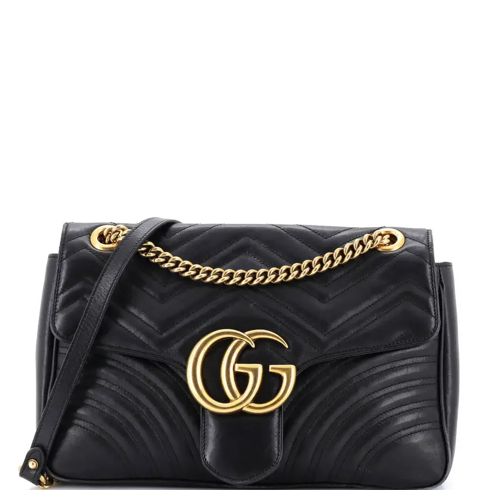 Gucci Gg Marmont Flap Bag Matelasse #233196G17B - Picture 1 of 8